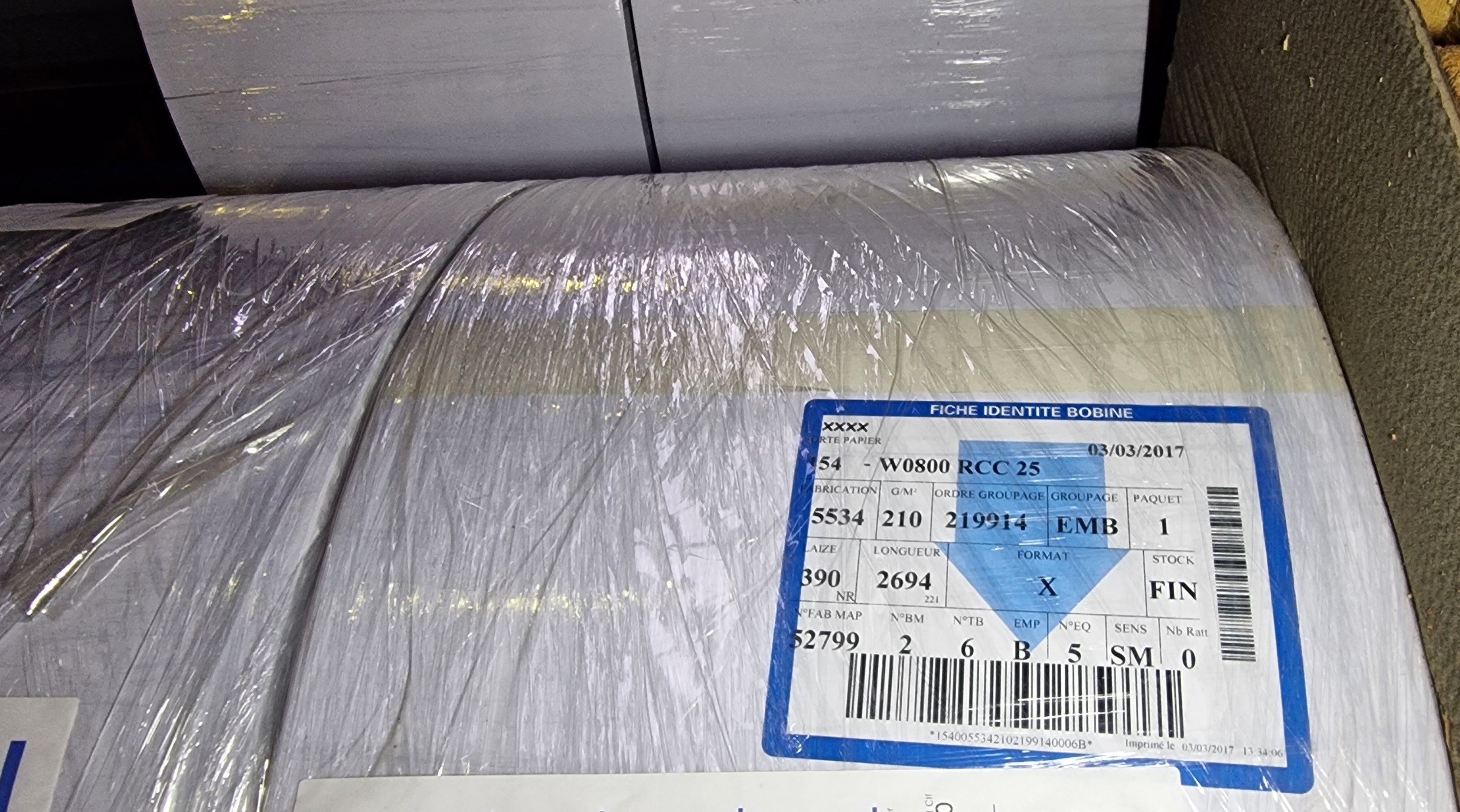 Clairefontaine FCP – Einzelrolle (210g, 390mm, STOCK FIN)